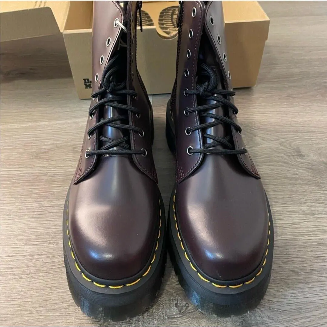Dr. Martens shoes - JADON PLATFORM Boots Burgundy Smooth LEATHER - Burgundy 2