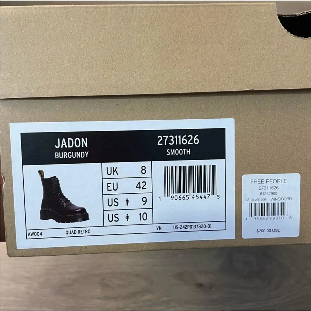 Dr. Martens shoes - JADON PLATFORM Boots Burgundy Smooth LEATHER - Burgundy 6