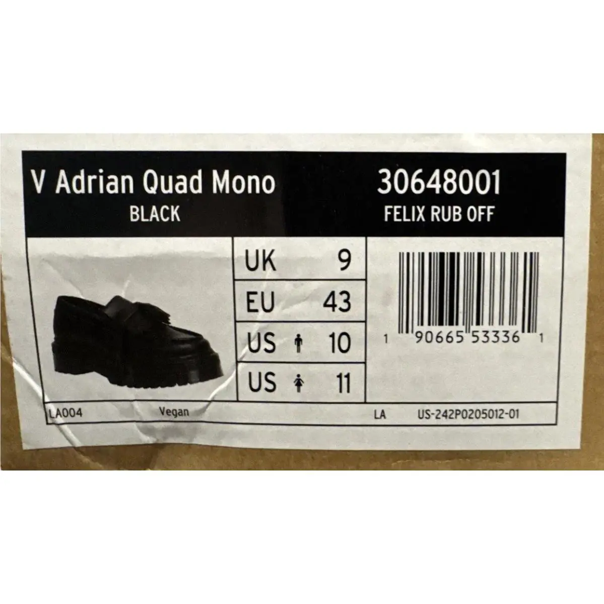 Dr. Martens shoes - Doc Marten V Adrian Quad Mono - Black 7