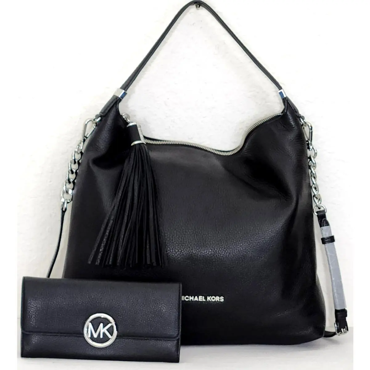 Weston Black Leather Large Top Zip Shoulder Bag +/or Wallet Bag and wallet by Michael Kors