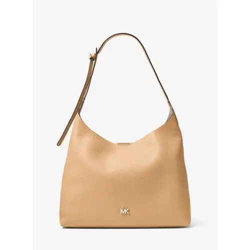 Michael Kors Junie Pebbled Leather Hobo Color is Butternut