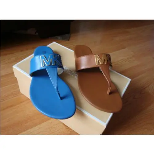 Women  Hayley Thong Sandals Luggage /blue Sizes 6.5 7 8 Blue by Michael Kors