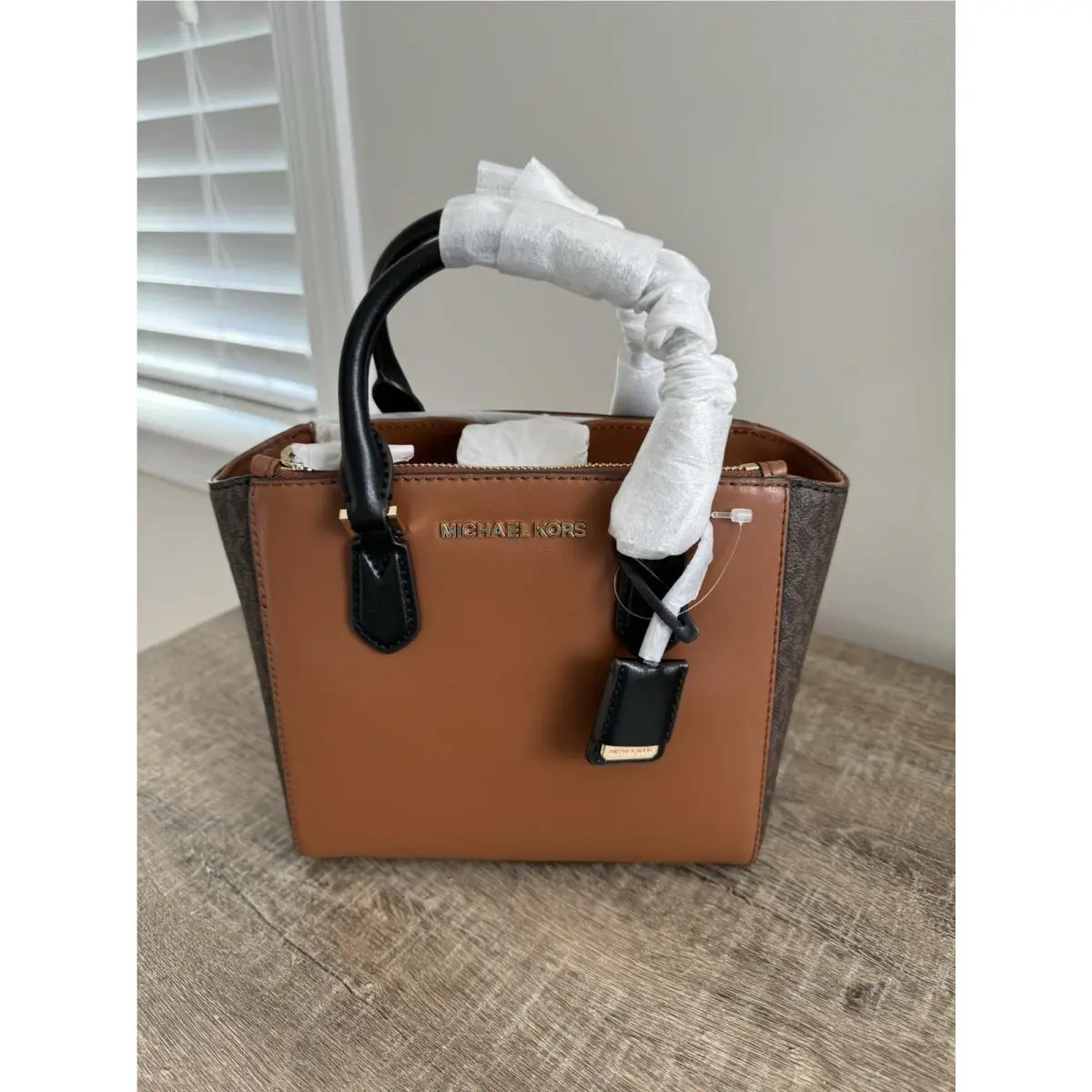 Small Tote Carolyn Leather Bag Brn/luggage by Michael Kors