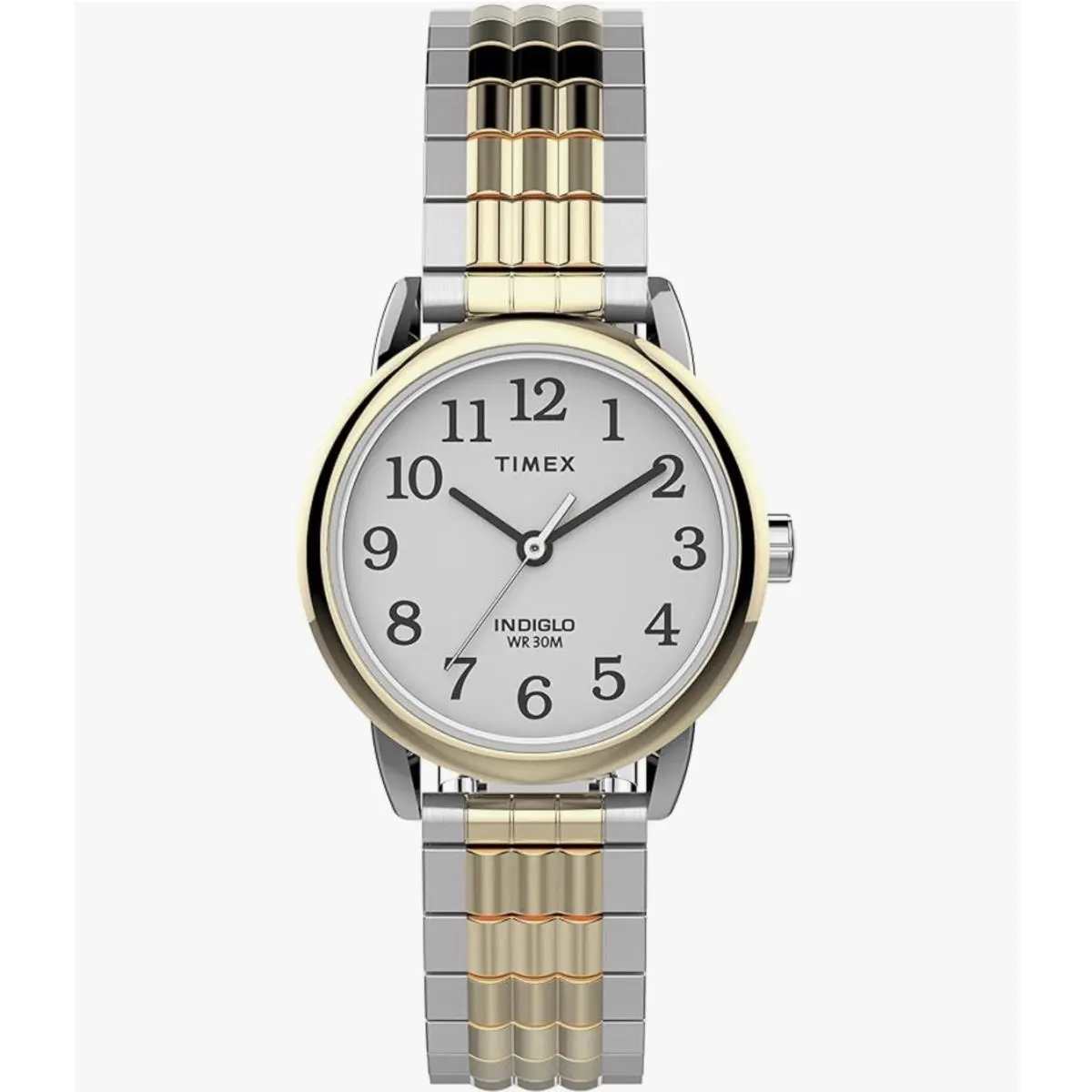 Easy Reader Perfect Fit Women’s Watch Gold 25mm Case Two-tone Band by Timex
