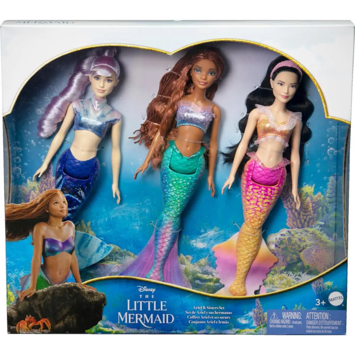 Disney Princess The Little Mermaid Ariel Sisters 3 Doll Set