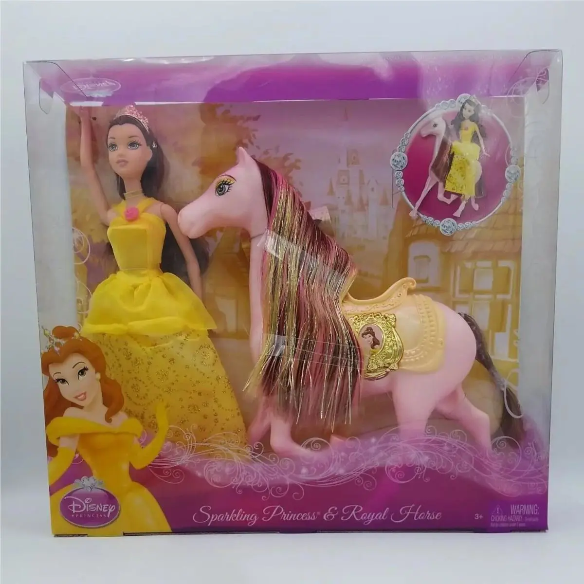 Disney Princess Belle Sparkling Princess Royal Horse Doll Beauty and Beast