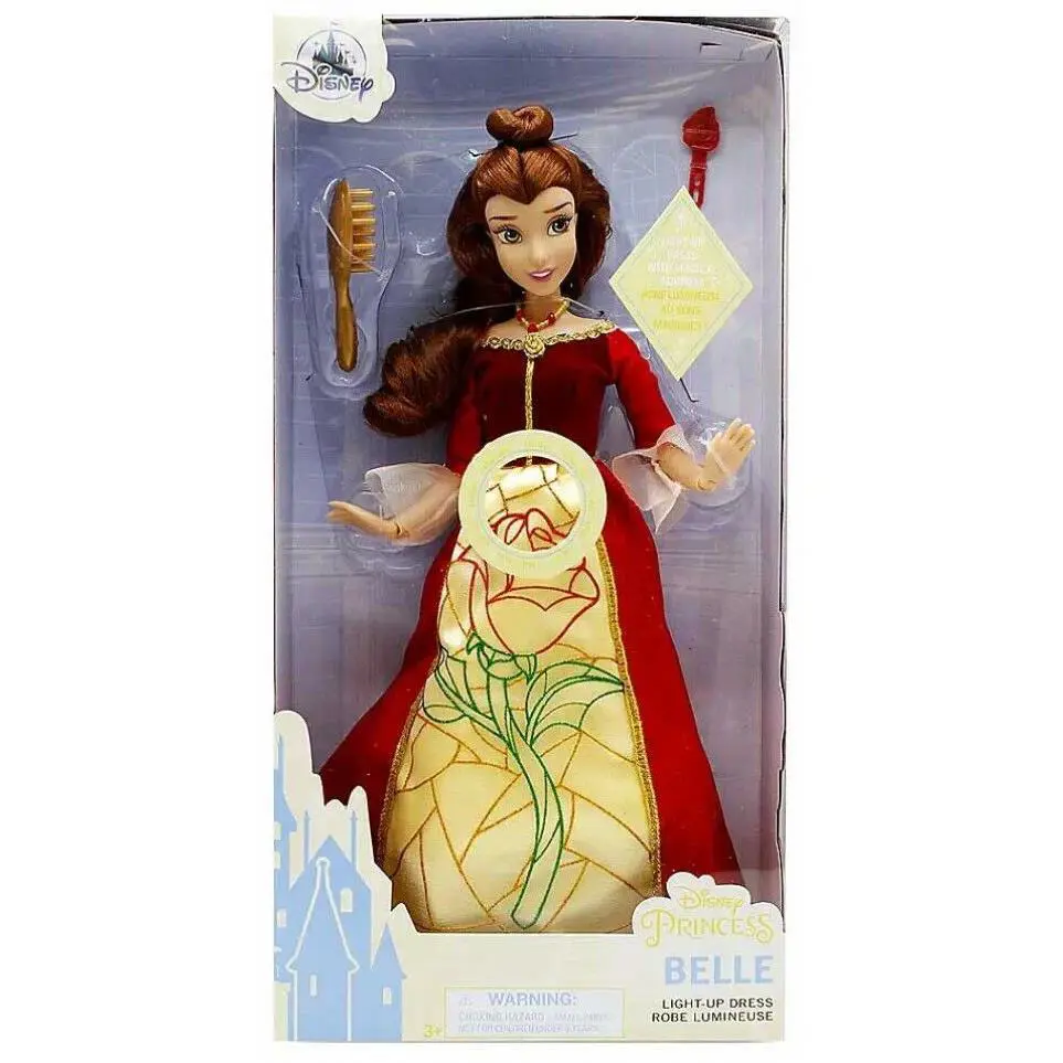 Princess Beauty and The Beast Premium Belle 11.5-Inch Doll Light-up Dress