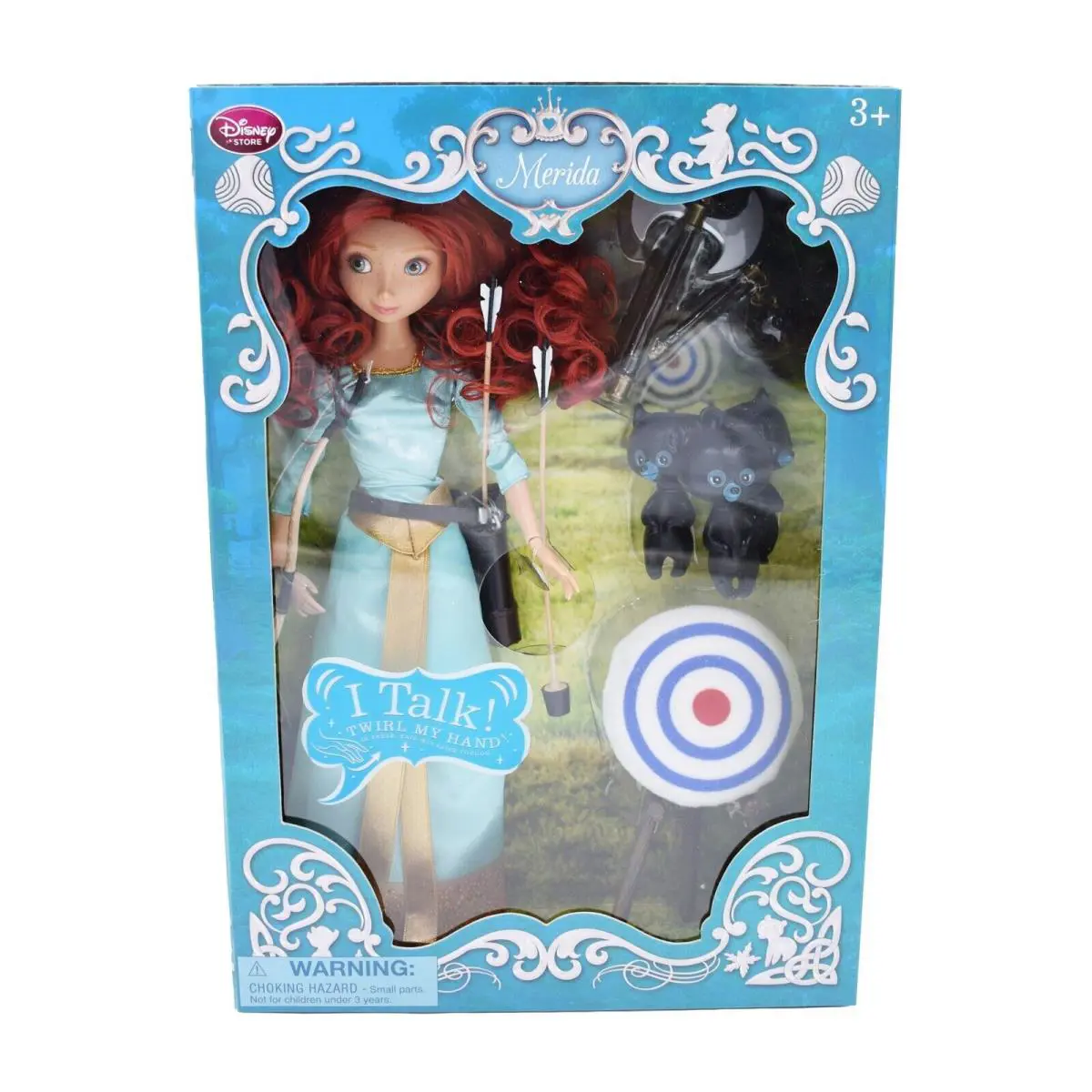 Disney Store Merida Deluxe Singing Doll Princess w/ Bear Accessories Brave