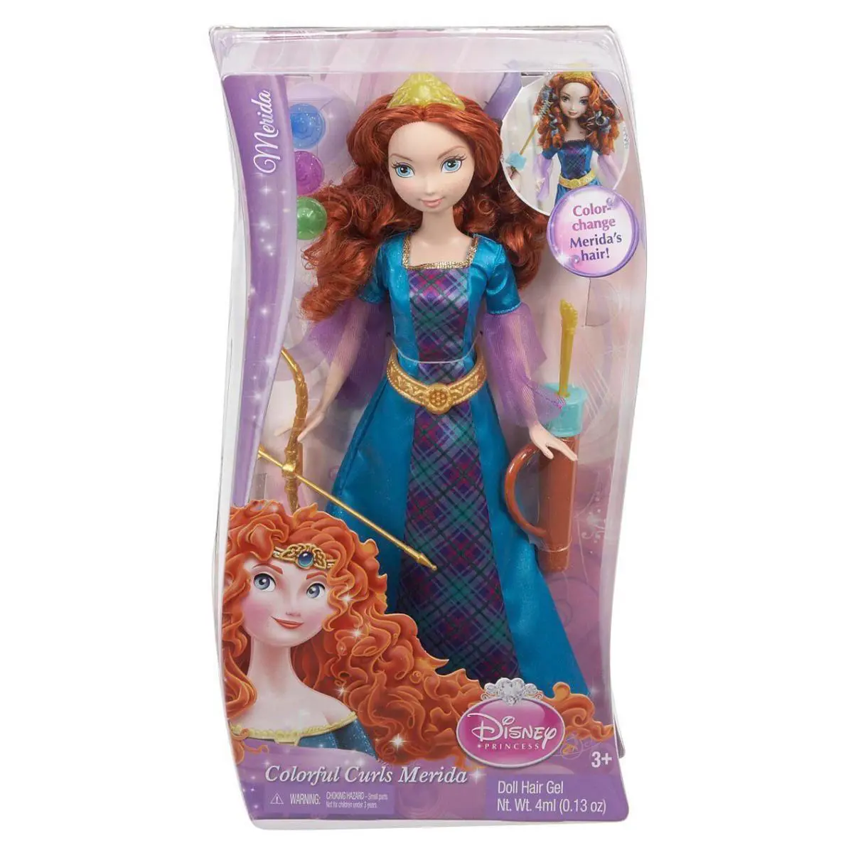 Mattel Disney Princess Colorful Curls Merida Brave Scottish Princess Doll