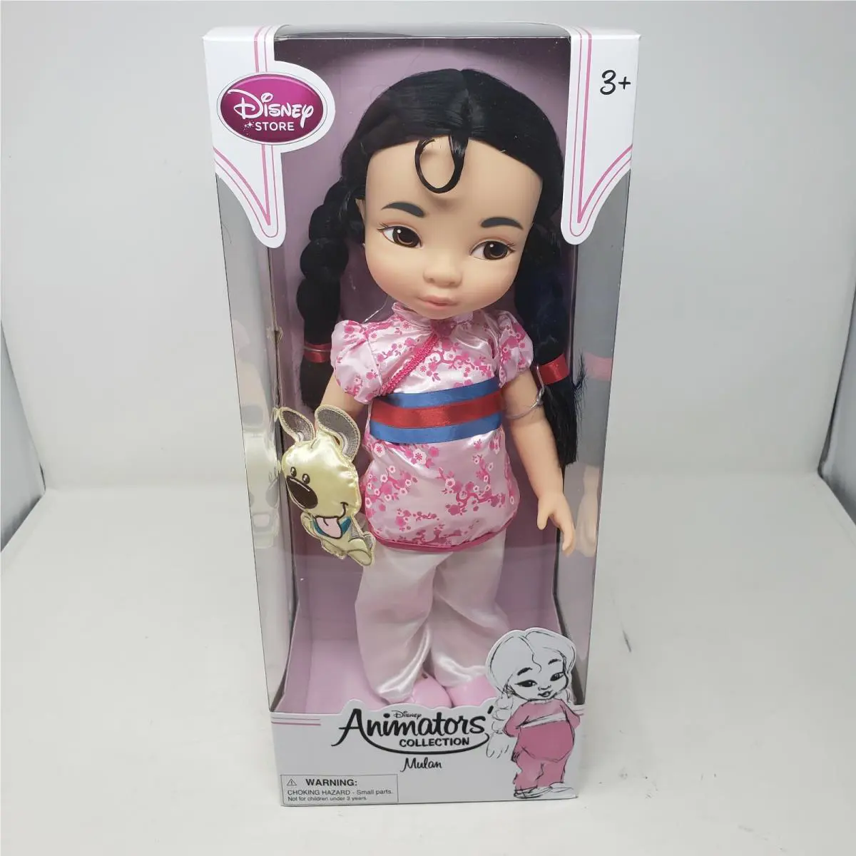 Disney Animators Collection Princess Mulan Toddler Doll + Puppy Dog 16 Nos
