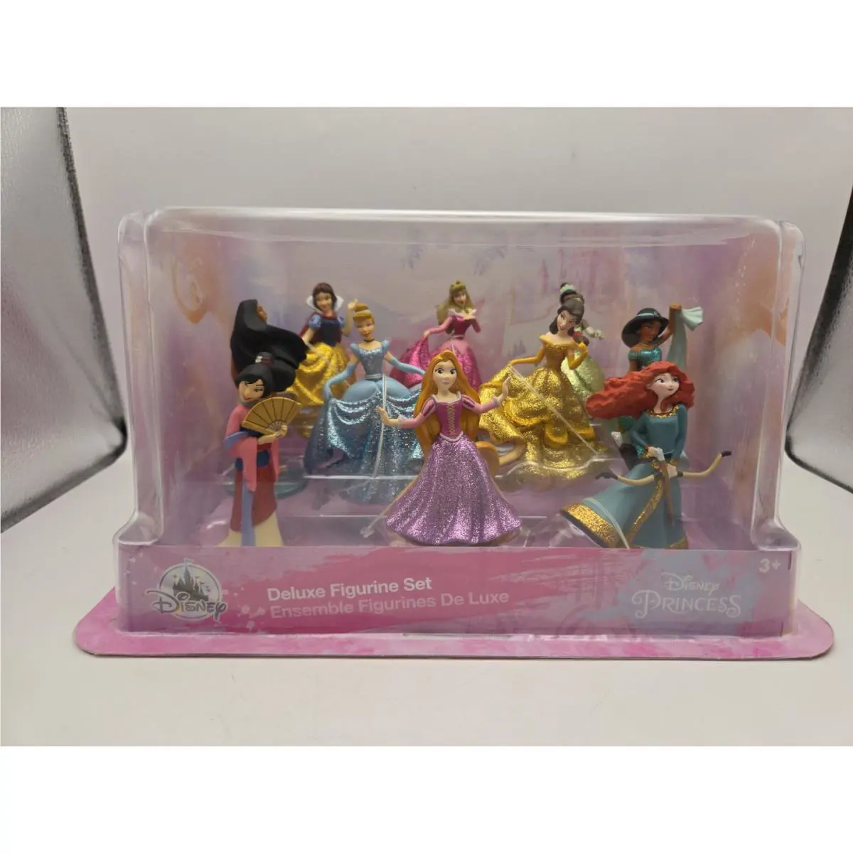 Disney Princess Deluxe Figure Playset Belle Rapunzel Tiana Cinderella Merida