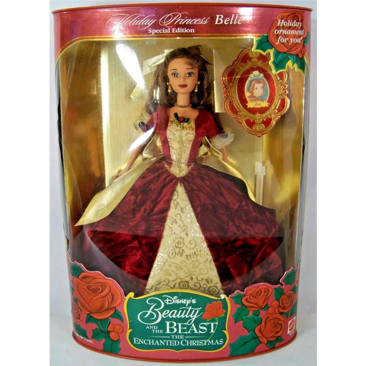 Disney Beauty The Beast Belle Enchanted Christmas Holiday Princess Belle 1997