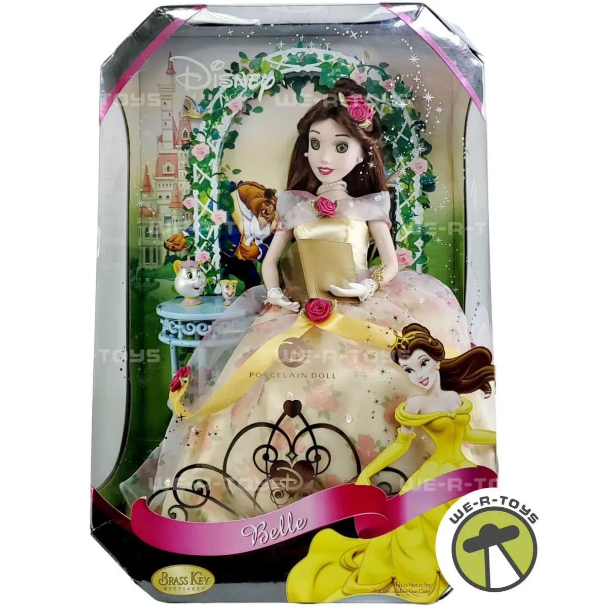 Disney Princess Belle Porcelain Doll Magical Moments 2007 Brass Key Keepsakes