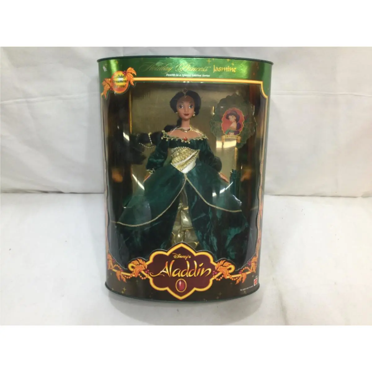 1999 Mattel Disney Aladdin Holiday Princess Jasmine Barbie Doll Boxed
