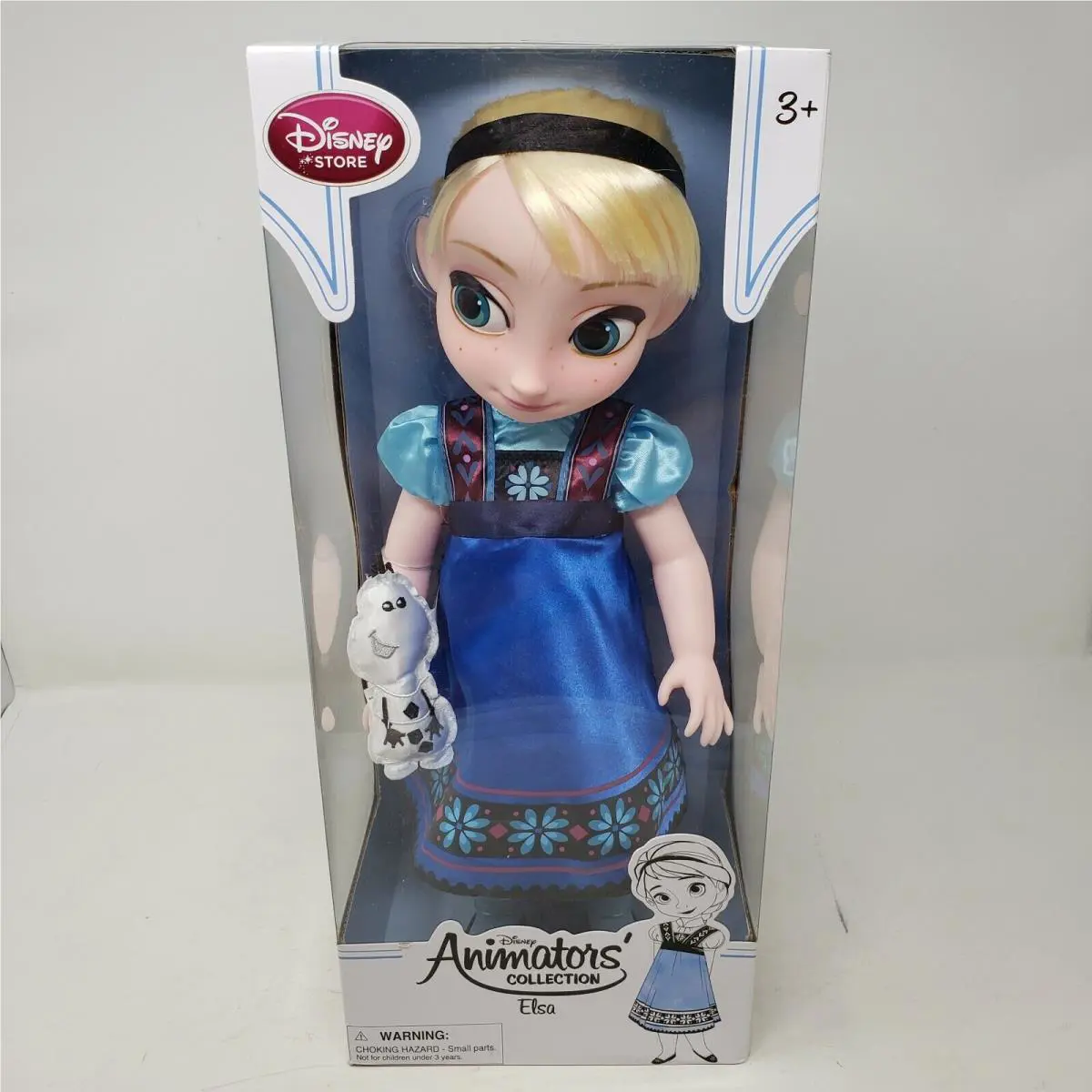 Disney Store Animators` Series Collection 16 Elsa Doll Toddler Nos Frozen Movie