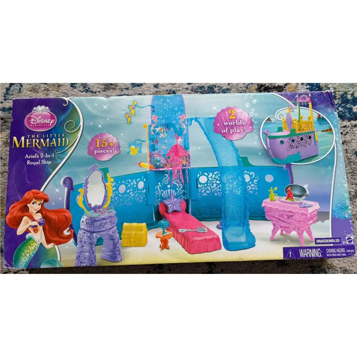 Disney Princess The Little Mermaid Ariel s 2-in-1 Royal Ship Play Set