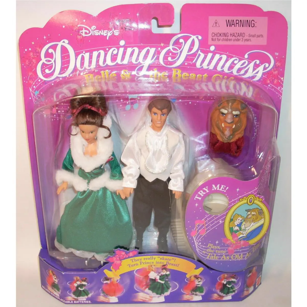 Disney`s Dancing Princess Belle The Beast Mattel 17839 Gift Set 1997