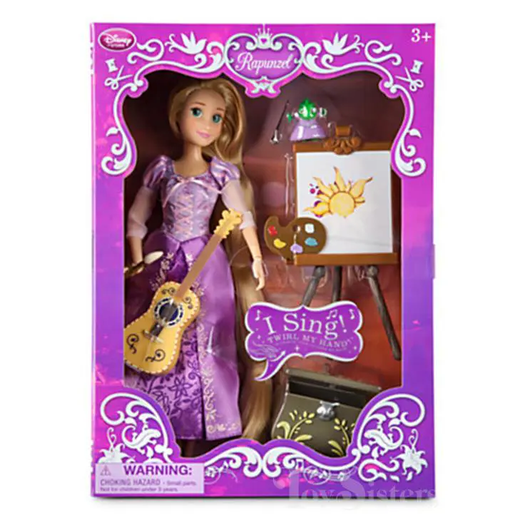 Disney Rapunzel Singing 11 Deluxe Doll Play Set Guitar Tangled Princess Pascal