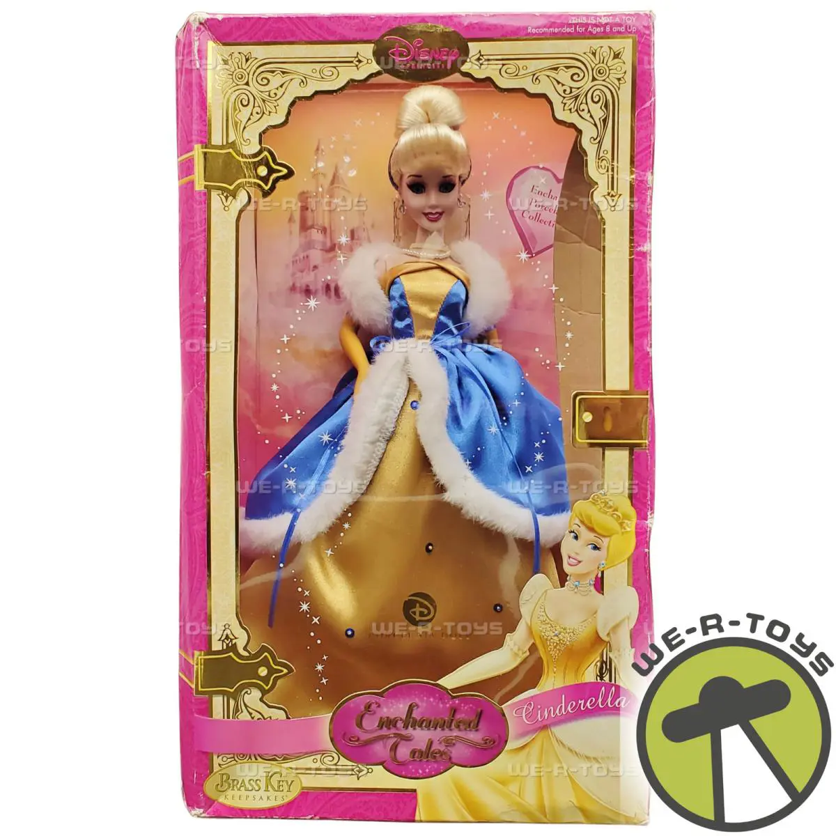 Disney Princess Cinderella Porcelain Doll 2007 Brass Key Keepsakes 3909-3 Nrfb