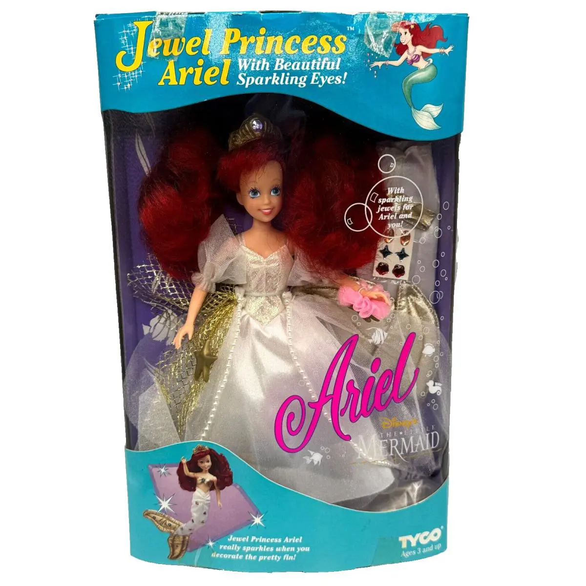 BK Doll 1993 Tyco The Little Mermaid Ariel Jewel Princess Disney