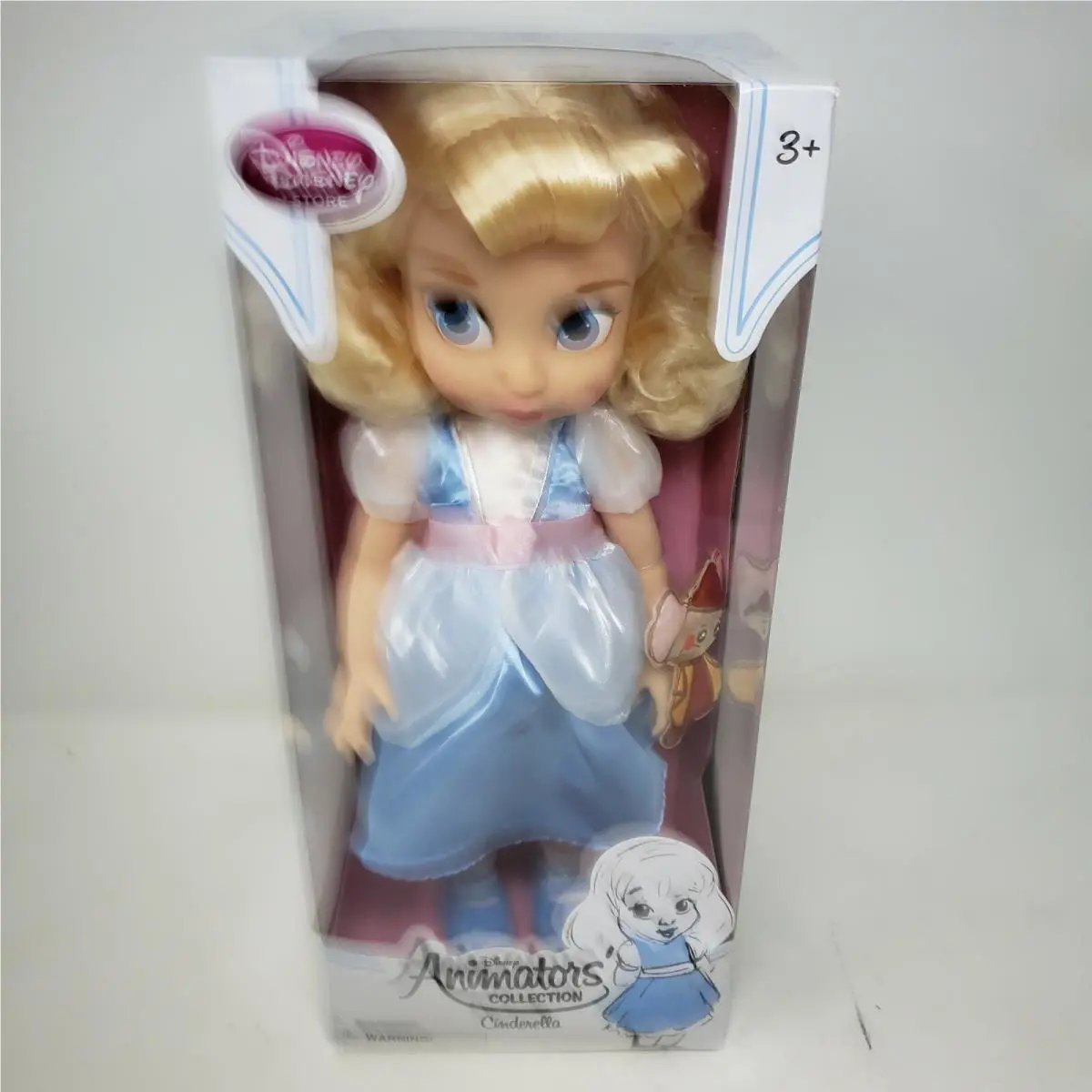 Disney Store Cinderella Animator 16 Doll 2nd Version Mark Henn Nos w/ Pet