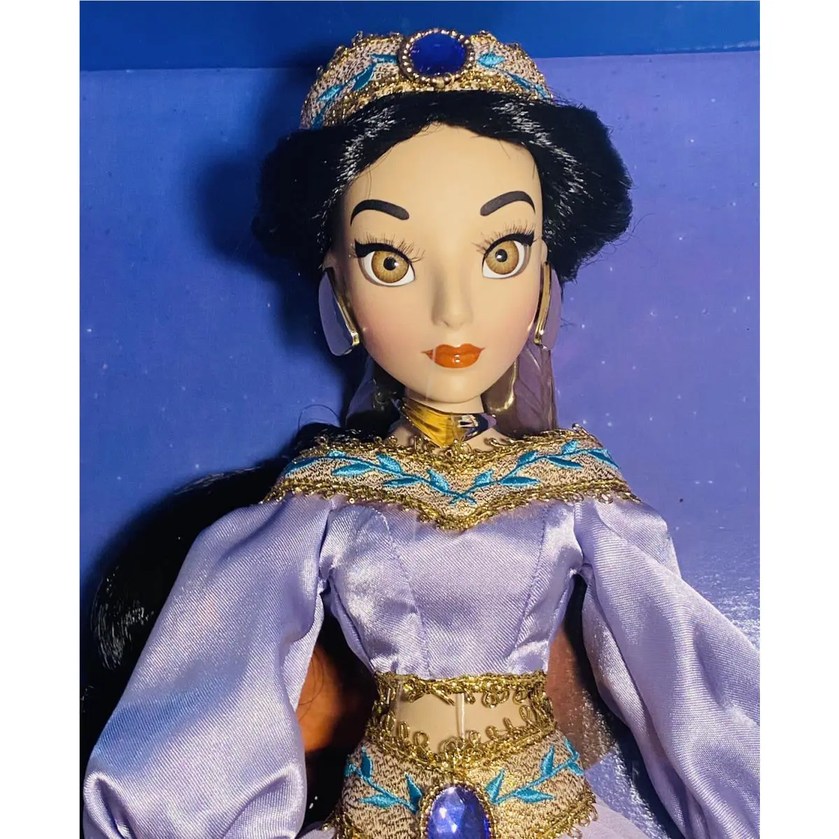 Disney Aladdin Princess Jasmine Keepsake Porcelain Doll 2003 Brass Key 16