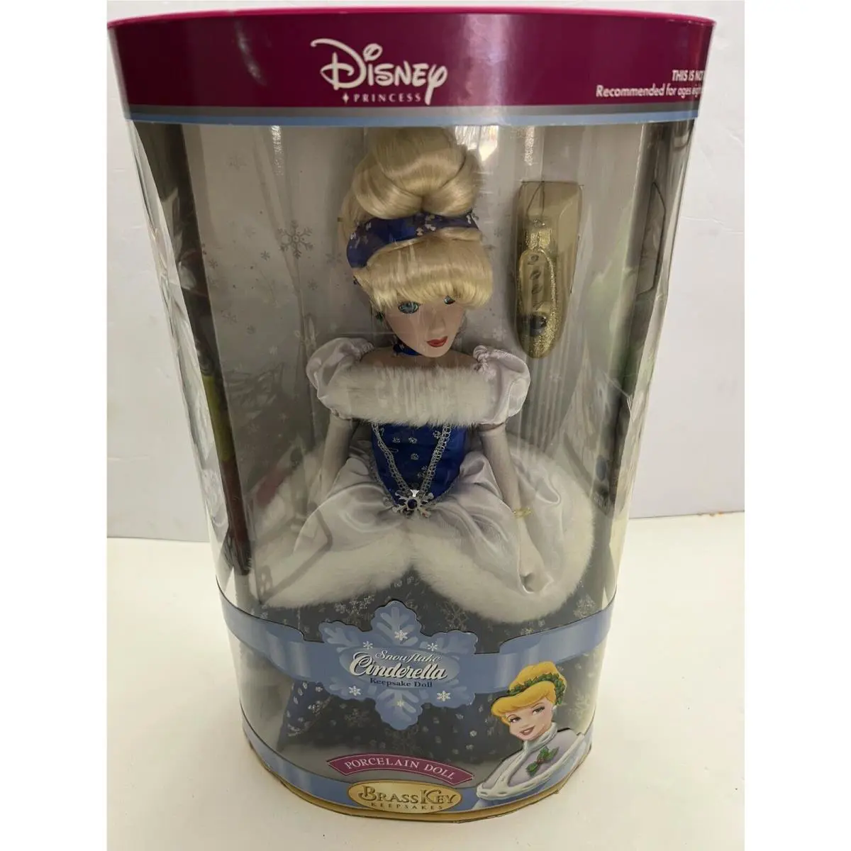 Disney Princess Brass Key Keepsakes 2004 Cinderella Porcelain Doll Nib