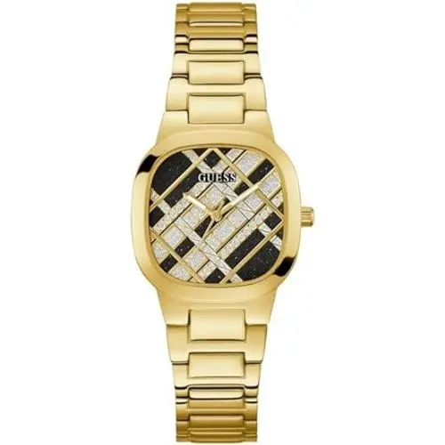 Guess Women`s 32mm Silver Bracelet Multi Dial Gold Case Band GW0600L2