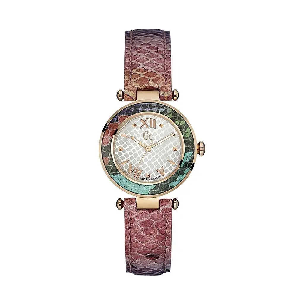 Collection Koi Fish Design Pink Leather Women`s Watch Ladychic Y09001L1 by Guess