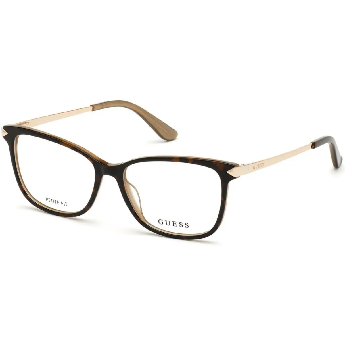 GU 2754 Havana/monocolor / Shiny Pale Gold 052 Size 52 Eyeglasses by Guess