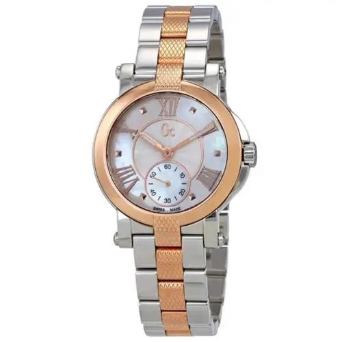 Collection 2Tone Silver Rose Gold 31mm Mop Dial Women`s Watch X50003L1S by Guess