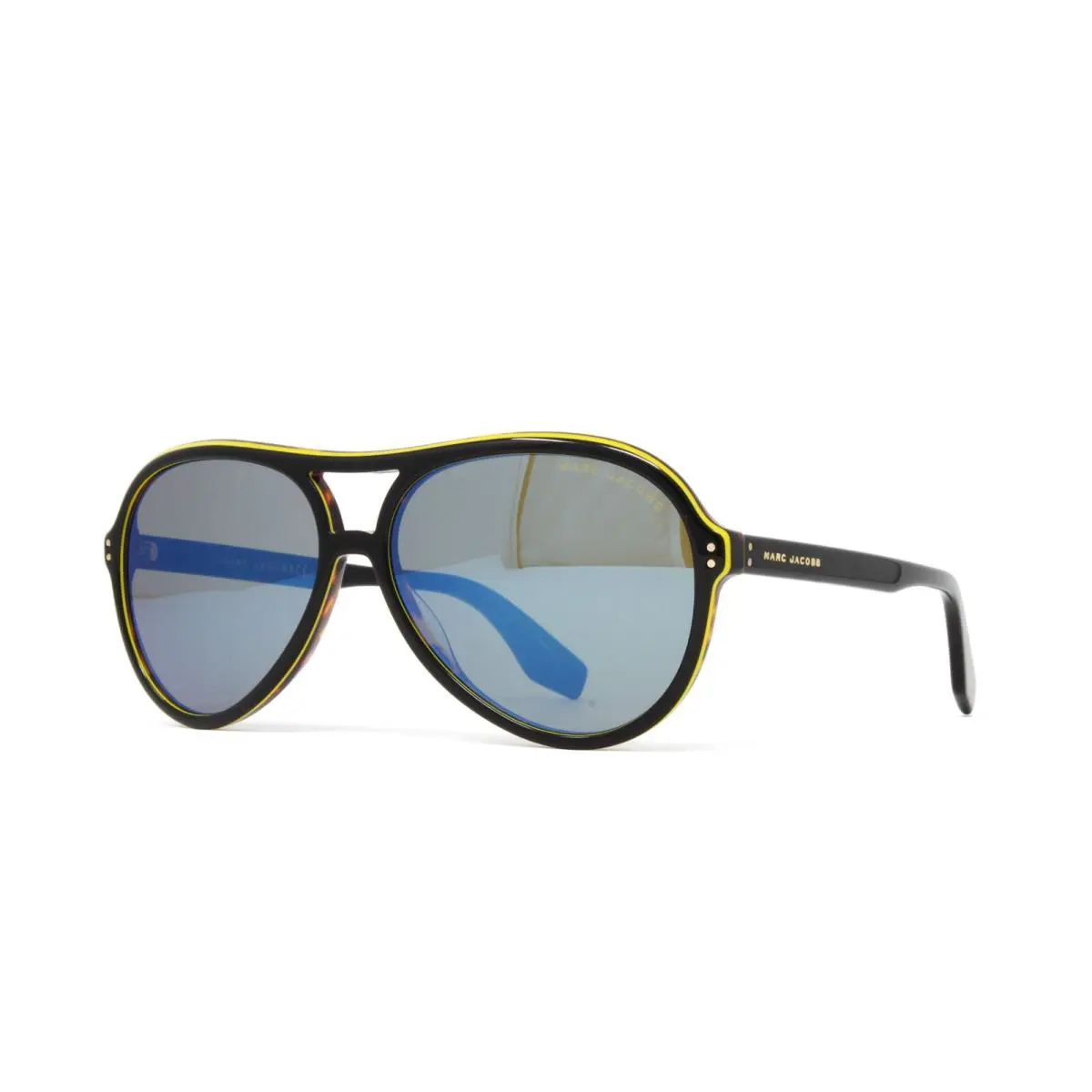 Men`s Aviator Sunglasses Marc 392S 807 Black Havana 59mm Mirror Lens by Marc Jacobs