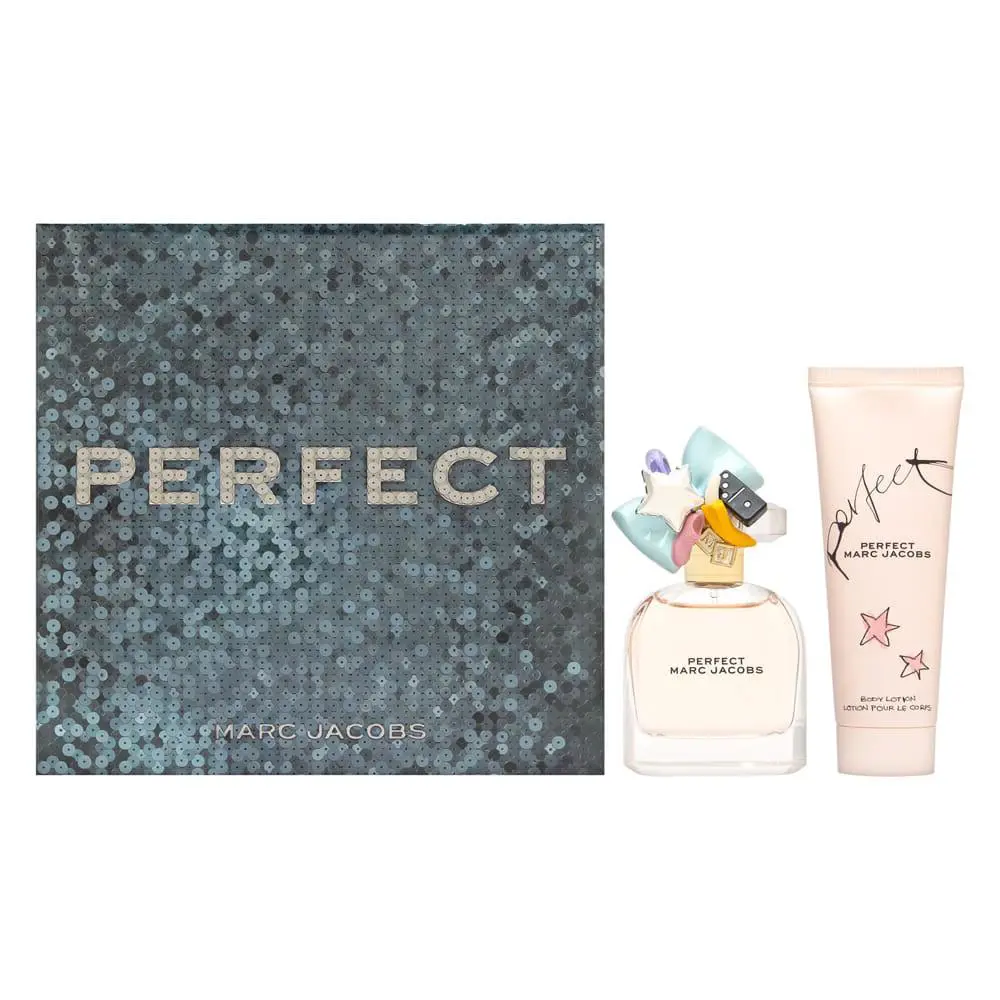 Marc Jacobs Perfect For Women 2 PC Set Includes: 1.6 oz Edp + 2.5 oz Lotion