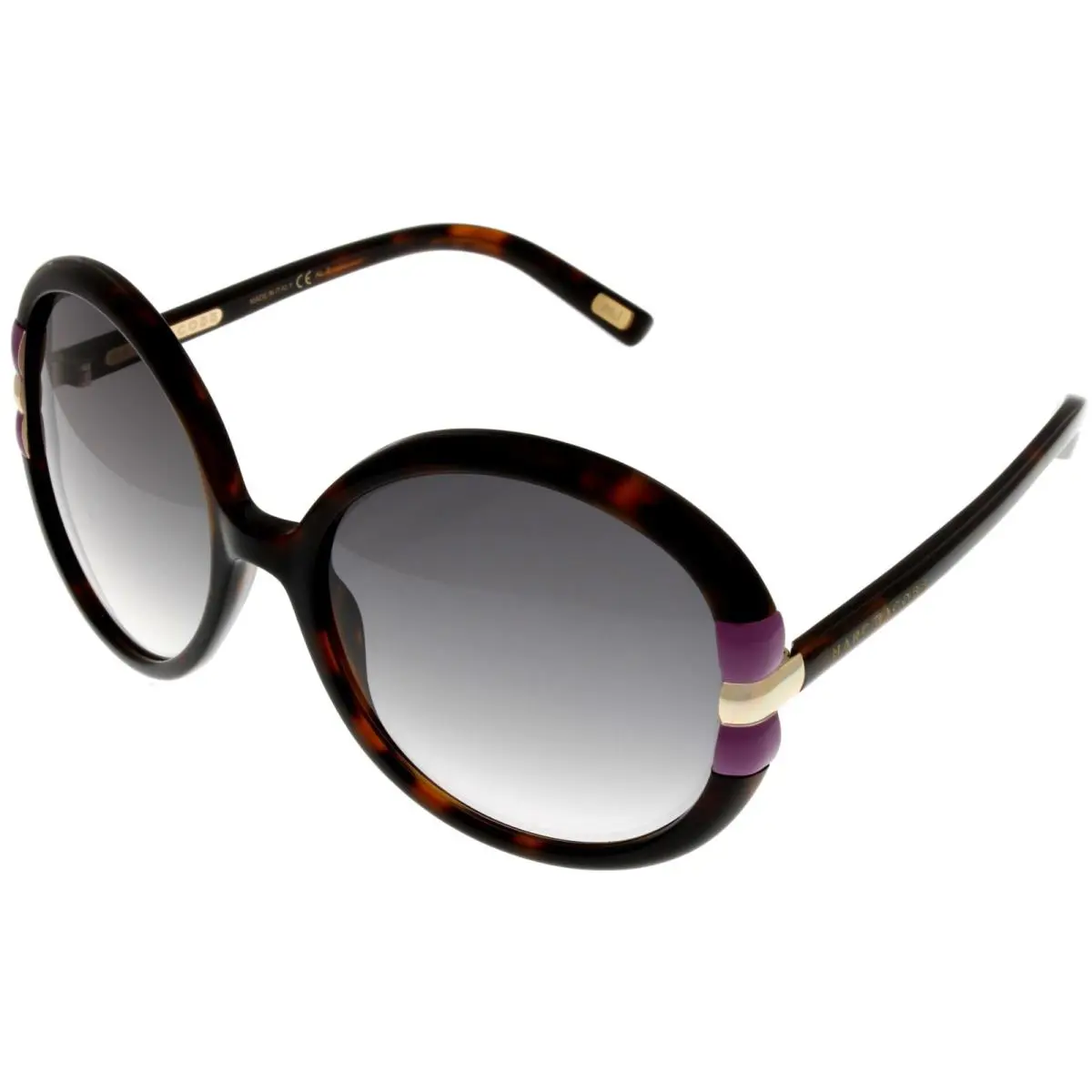 Marc Jacobs Sunglasses Women Dark Havana Violet Gold Round MJ274/S TC1LF