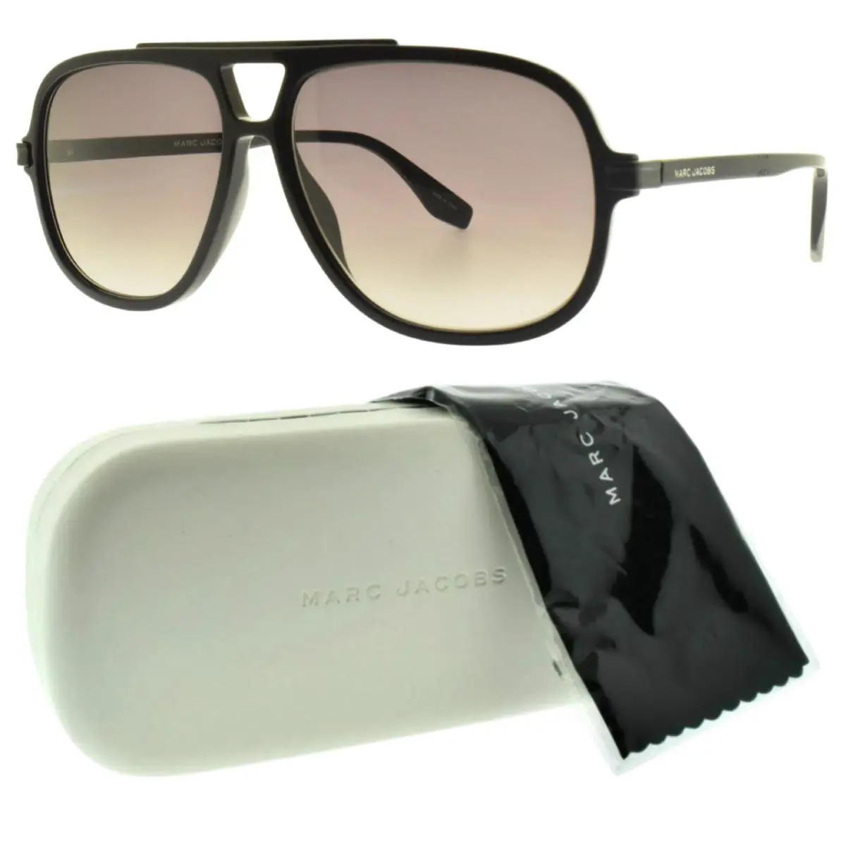Marc Jacobs 468/S 807/HA Black Pilot Full Rim Unisex Sunglasses