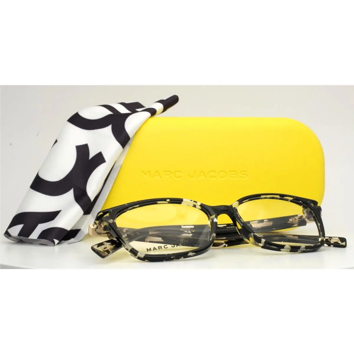 Marc Jacobs 190 9WZ Black Tortoise Womens Rectangle Eyeglasses 53-16-145 B:37 C