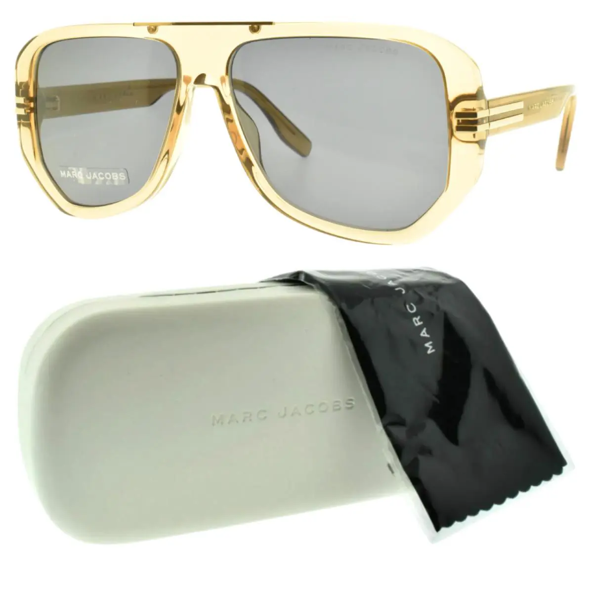 Marc Jacobs 636/S Hamir Transparent Brown Navigater Full Rim Mens Sunglass