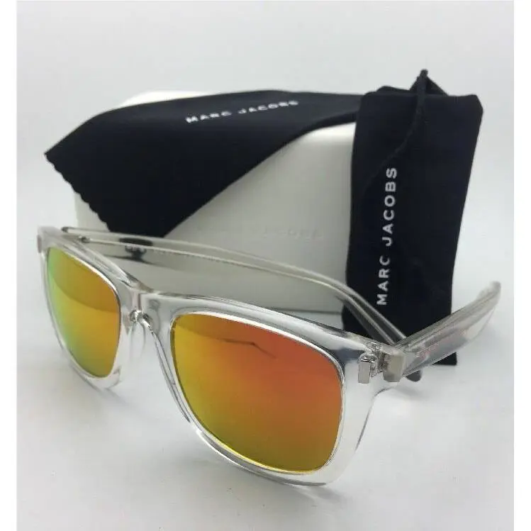 Marc By Marc Jacobs Sunglasses Mmj 335/S Crauz Clear Wayfarer Frame W/red Mirror