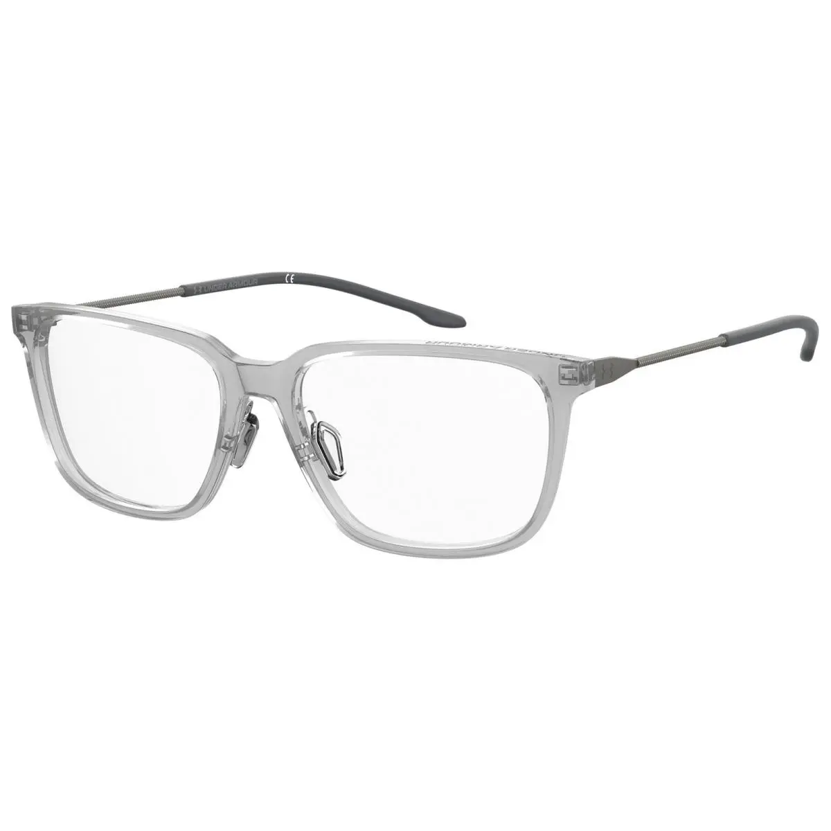 Under Armour Men`s Grey Rectangle Eyeglass Frame w/ Slim Temples UA5032G 063M 17