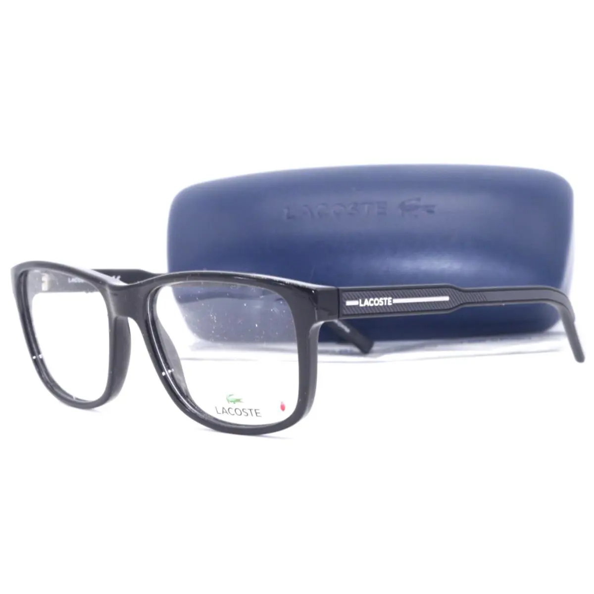 Lacoste L2866 001 Rectangle Shiny Black Eyeglasses Frame 56-16