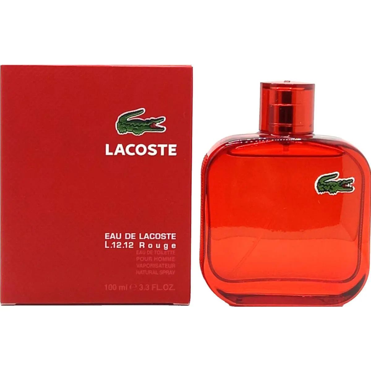 Eau DE  L.12.12 Rouge Edt Spray Men 3.3 Oz / 100 ml by Lacoste