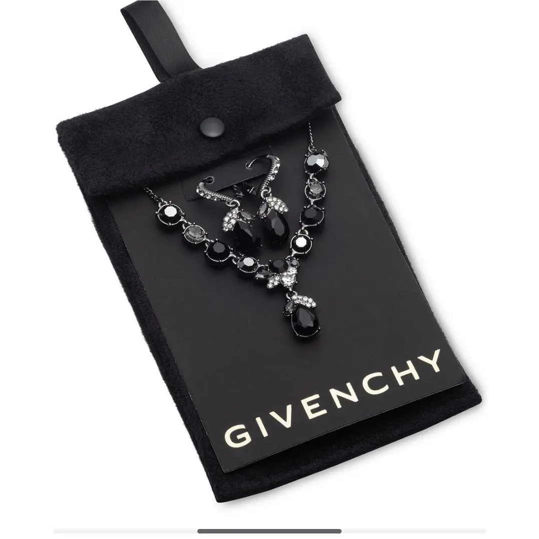 Givenchy Hemitate Tone Necklace Earrings INC671