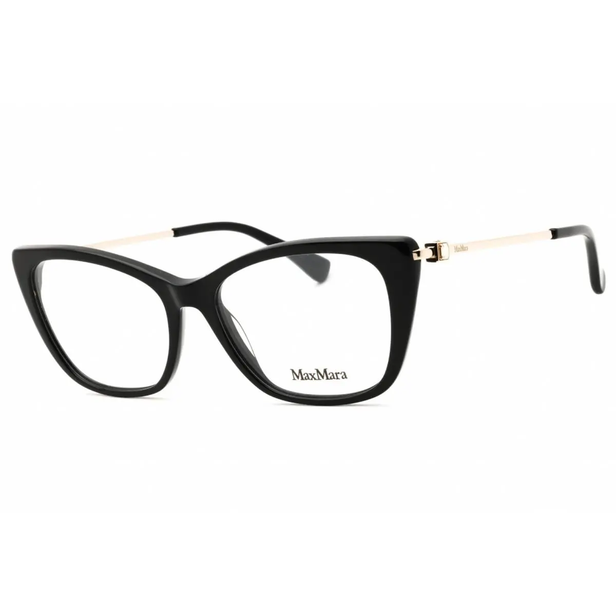 Women`s Eyeglasses Shiny Black Acetate Cat Eye Full Rim MM5129 001 by Max Mara