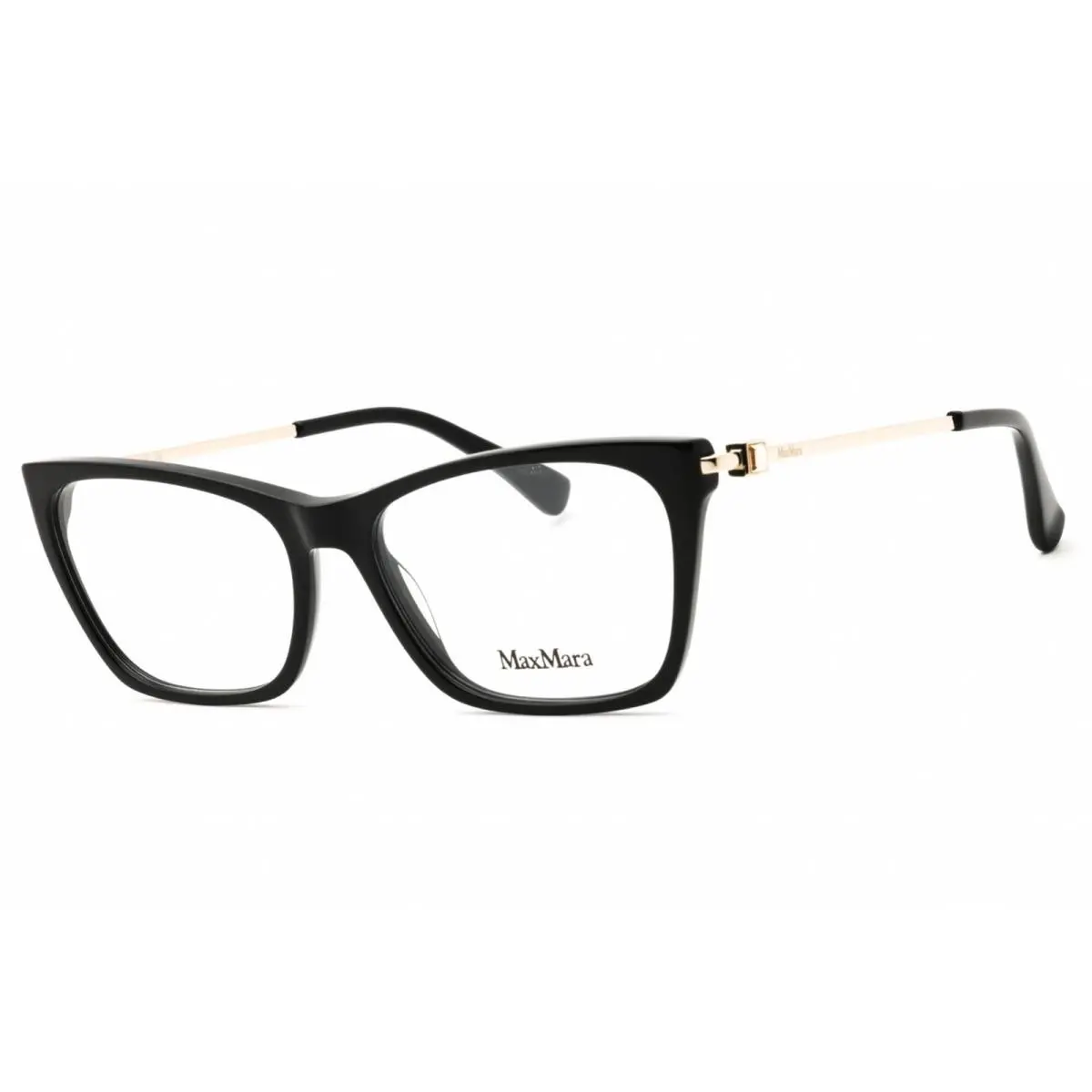 Women`s Eyeglasses Shiny Black Acetate Cat Eye Full Rim MM5128 001 by Max Mara