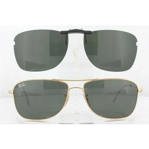 Ray-Ban sunglasses - Ray-Ban 3477-59X15 Polarized Clip-On Sunglasses - Grey, Revo Blue Mirrored, and 12 other lens s to choose: REVO Blue Mirrored