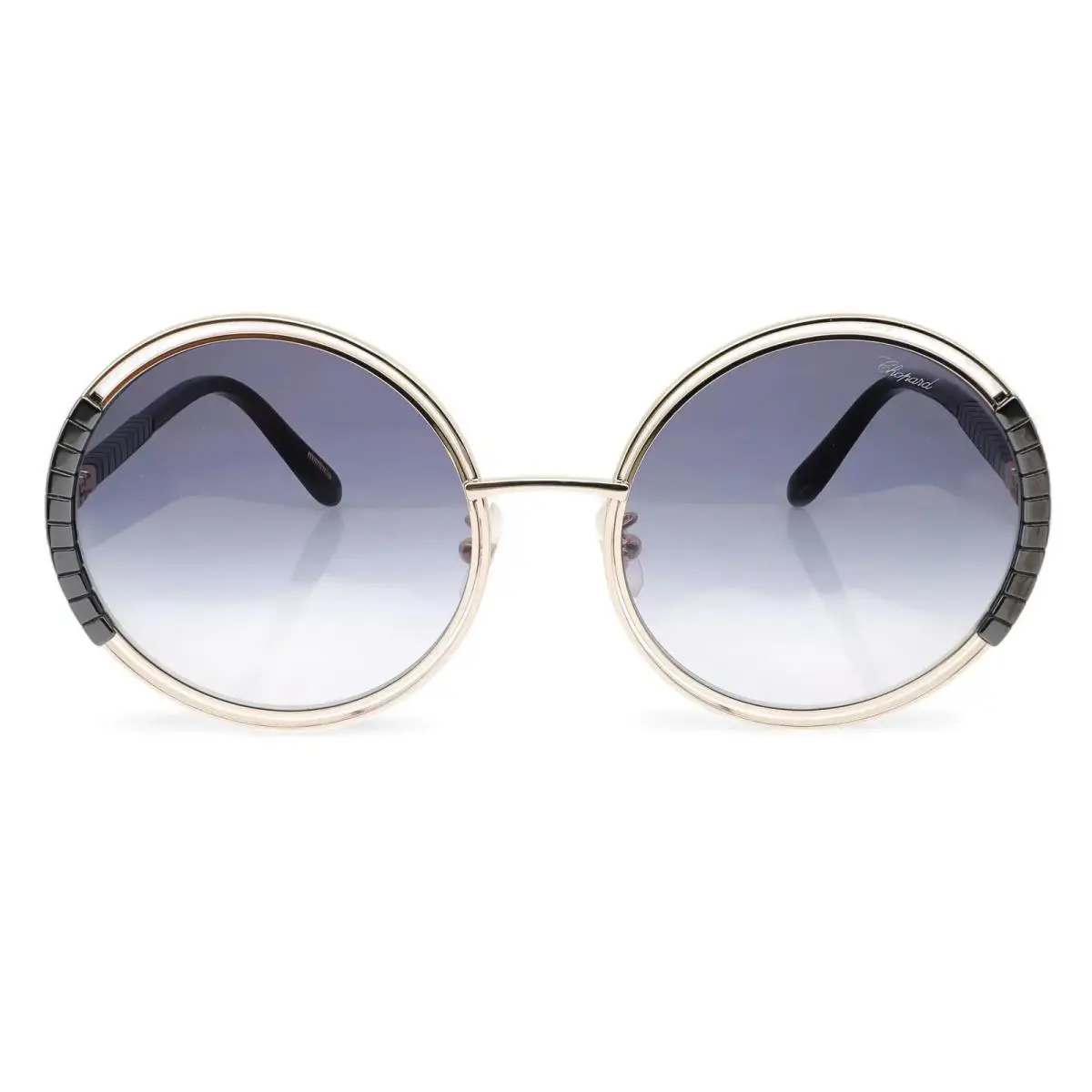Chopard Shiny Rose Gold Metal with Smoke Gradient Lens Sunglasses 95221-0434