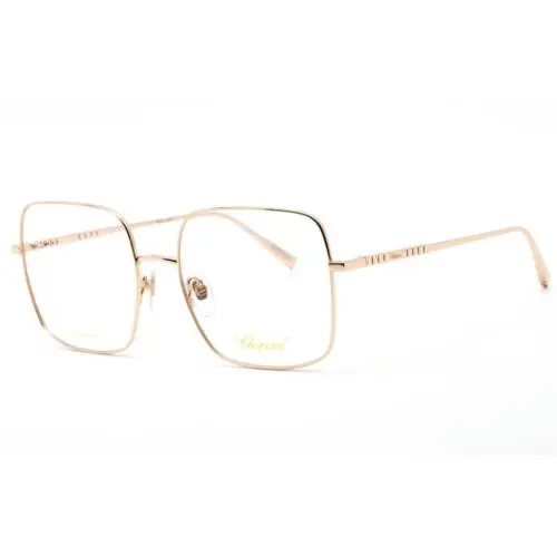 Women`s Eyeglasses Shiny Rose Gold Metal Rectangular Frame VCHF49M 0300 by Chopard