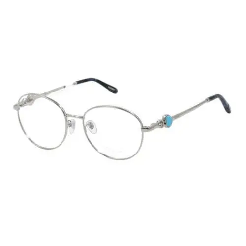 Chopard VCHF57G 0579 Eyewear Optical Frame Silver Round Heart Italy