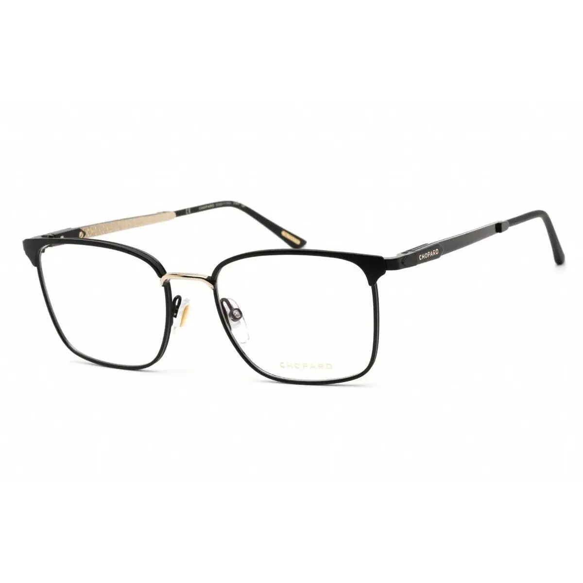 Eyeglasses VCHG06 0305 Black with Shiny Gold /clear Demo Lens 52mm by Chopard