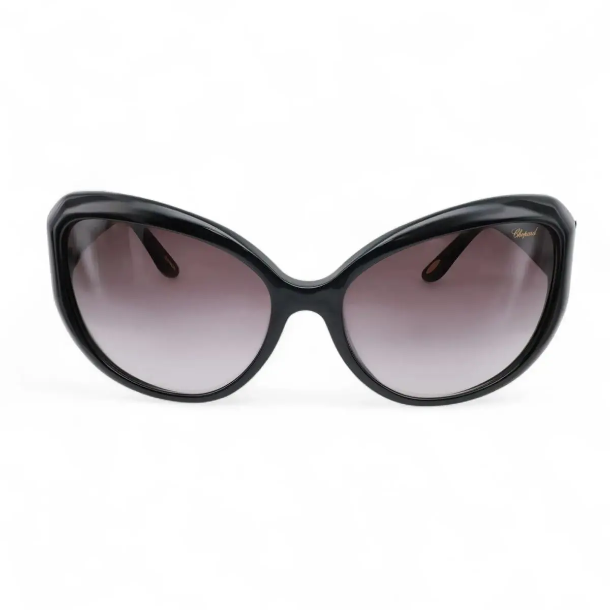 Chopard Black Acetate Frame Gradient Smoke Lens Sunglasses 95221-0144